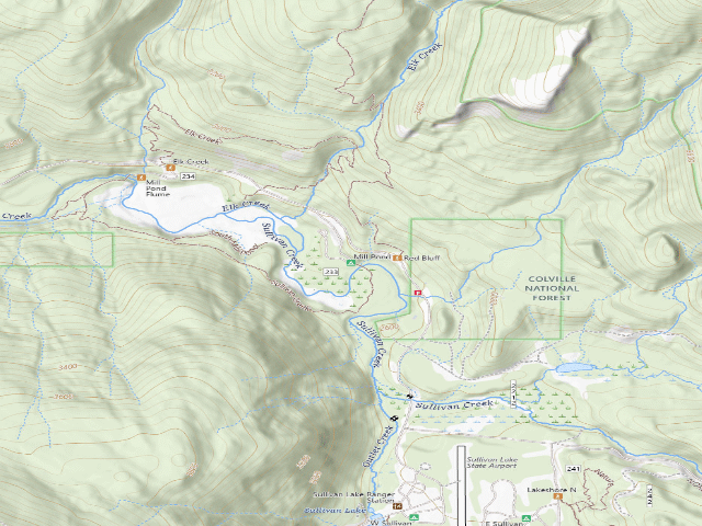 USGS topographic map of Mill Pond