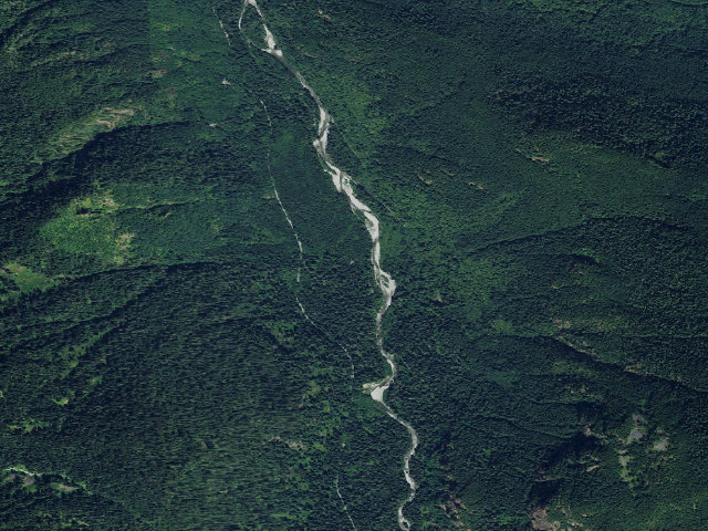 Aerial image of Miller River