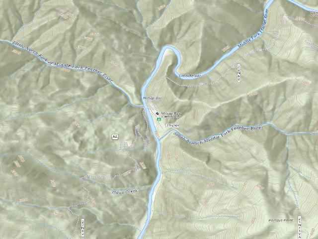 USGS topographic map of Milsap Bar (Family Cg)