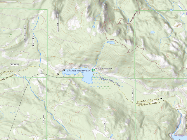 USGS topographic map of Milton Reservoir