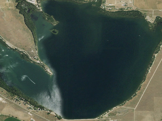 Aerial image of Minatare Lake SRA