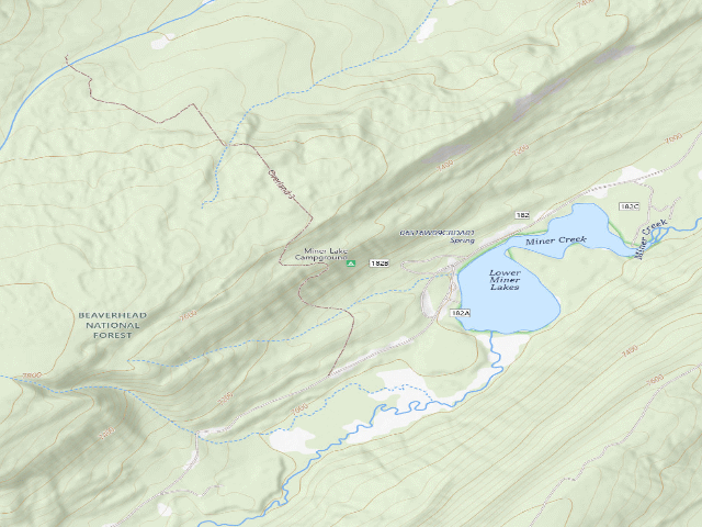 USGS topographic map of Miner Lake Campground