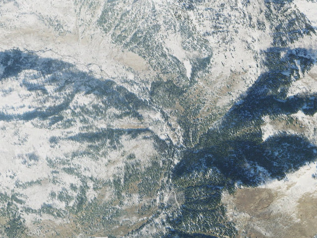 Aerial image of Mineral Basin Dispersed Area