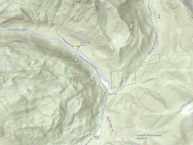 USGS topographic map of Mineral Basin Dispersed Area