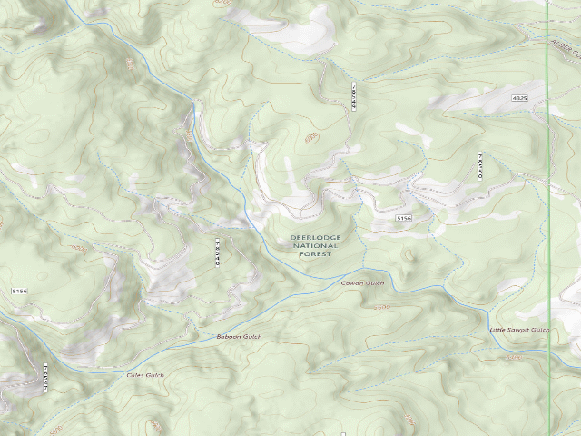 USGS topographic map of Miners Gulch-001