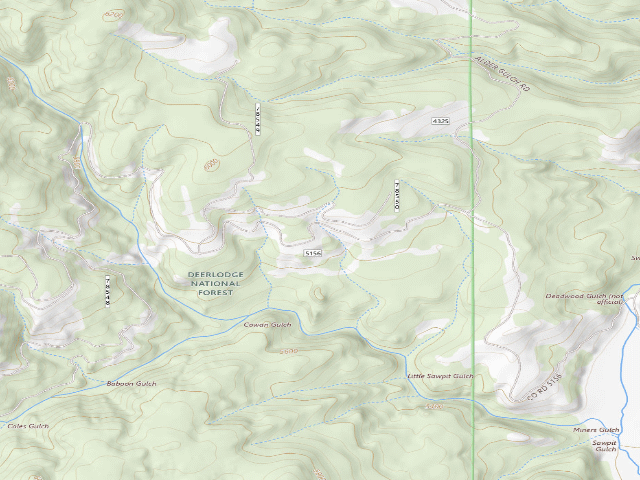 USGS topographic map of Miners Gulch-002