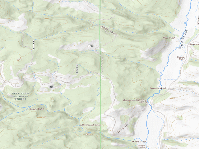 USGS topographic map of Miners Gulch-003