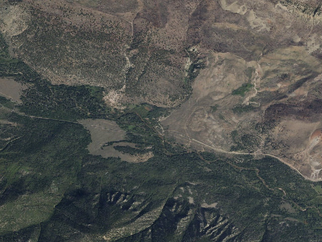 Aerial image of Miners Gulch Group Campground