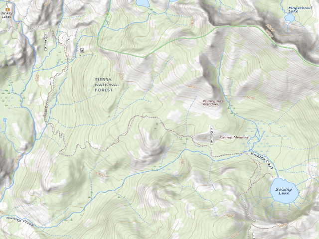 USGS topographic map of Miningtown Meadow