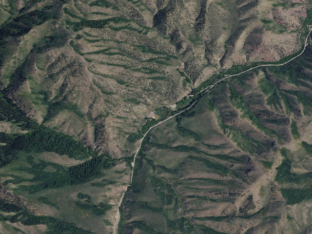 Aerial image of Mink Creek Group Site