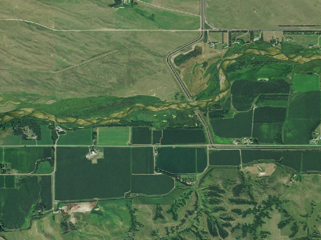 Aerial image of Mirdan Canal WMA