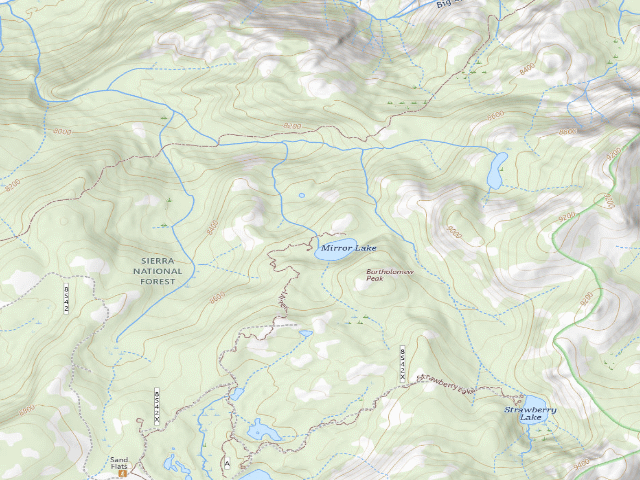 USGS topographic map of Mirror Lake Camp