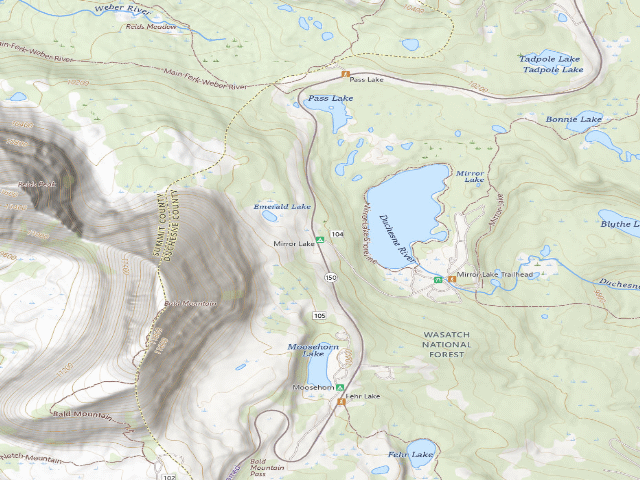 USGS topographic map of Mirror Lake
