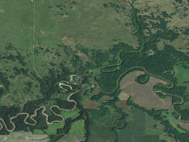 Aerial image of Mirror Pool WMA (Ransom County)
