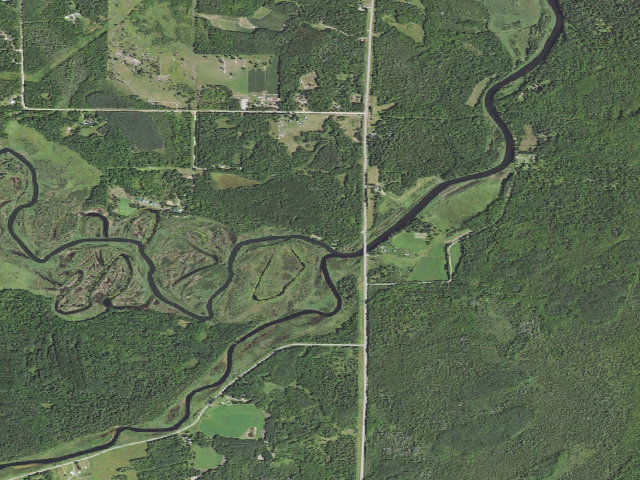 Aerial image of Mississippi-Leech River