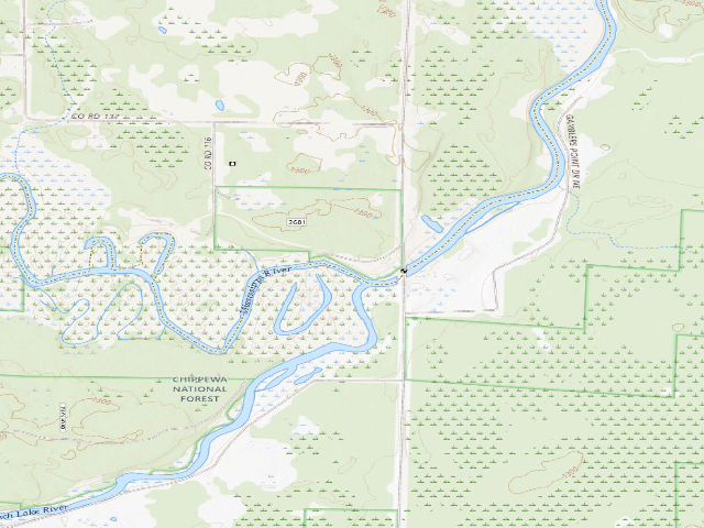 USGS topographic map of Mississippi-Leech River