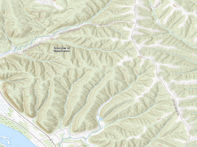 USGS topographic map of Mississippi Palisades State Park - Primitive Camping