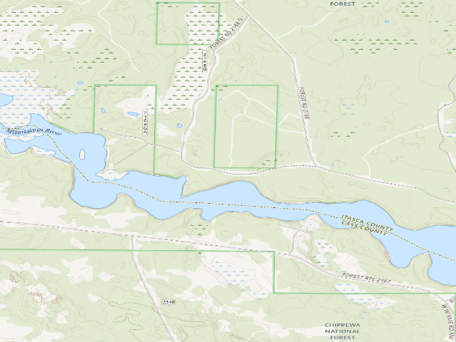 USGS topographic map of Mississippi River Site A