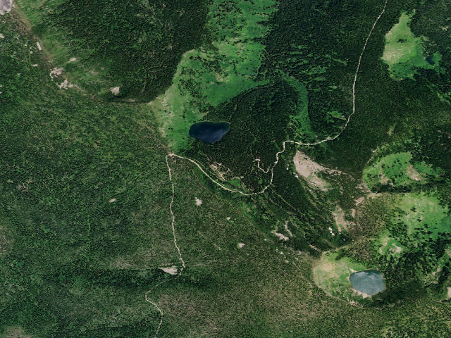 Aerial image of Missoula Lake Campground