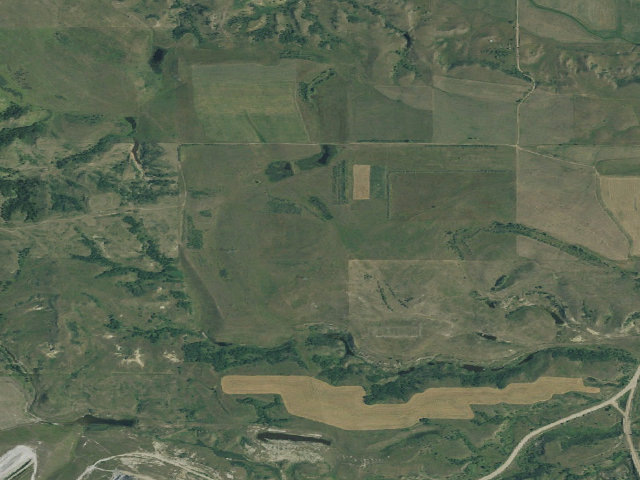 Aerial image of Missouri Breaks WMA (Mercer County)