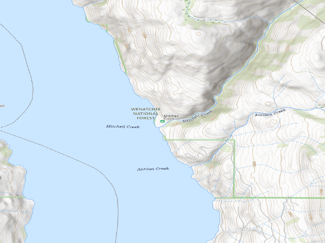 USGS topographic map of Mitchell Creek