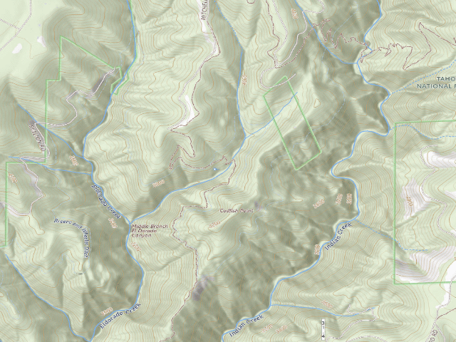 USGS topographic map of Mitchell Mine