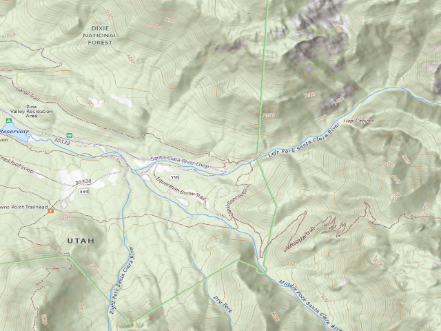 USGS topographic map of Mitt Moody Campground