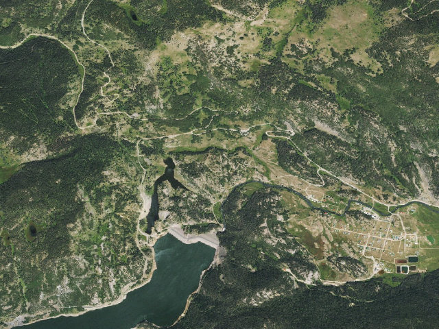 Aerial image of Mix Lake Campground