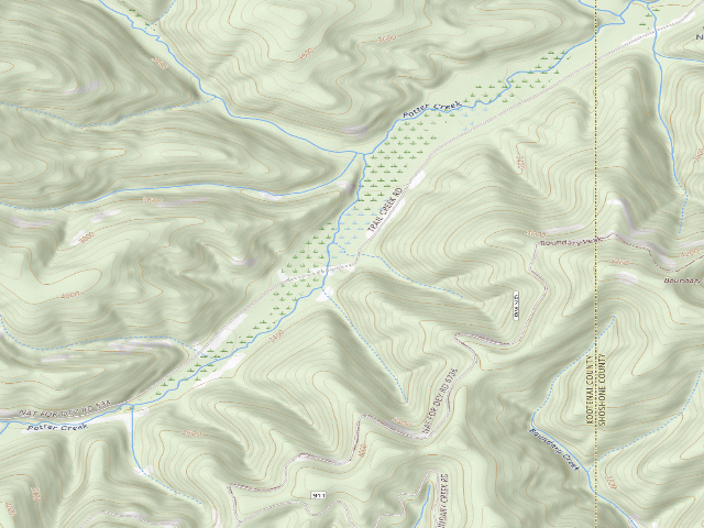 USGS topographic map of Mm 16 F.P. Disp Site #215