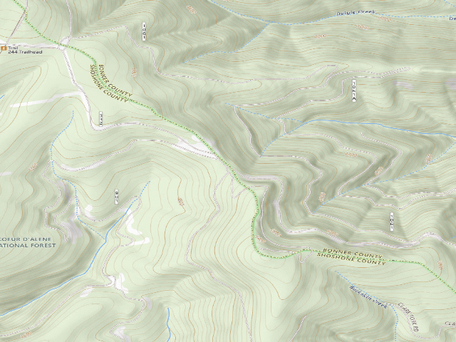 USGS topographic map of Mm 32.1; Fp Disp Site #265