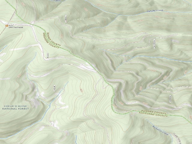 USGS topographic map of Mm 32; Fp Disp Site #266