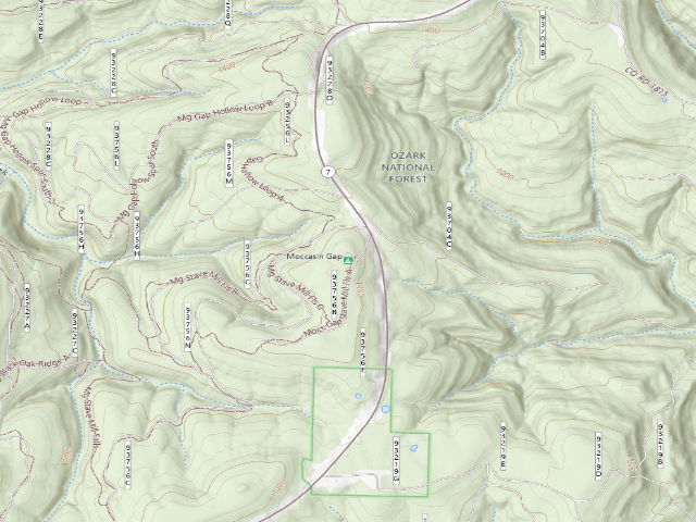 USGS topographic map of Moccasin Gap