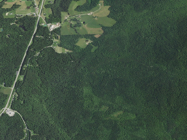 Aerial image of Mogan Ridge Roadside Dispersed Campsite 1 (Hoosier NF)