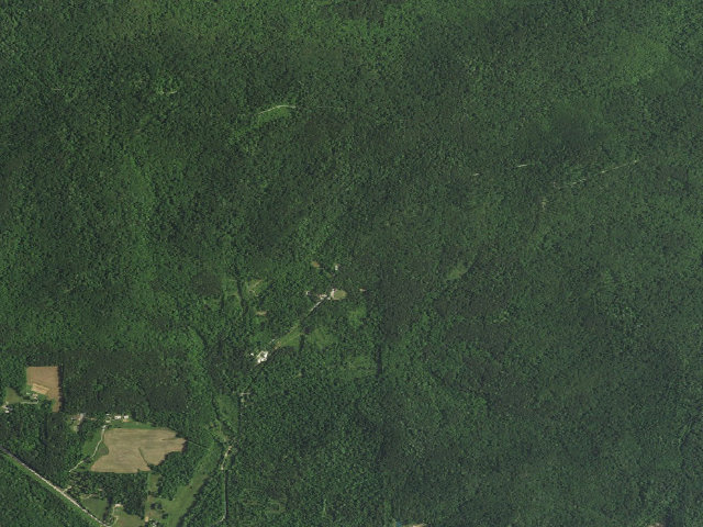Aerial image of Mogan Ridge Roadside Dispersed Campsite 4 (Hoosier NF)