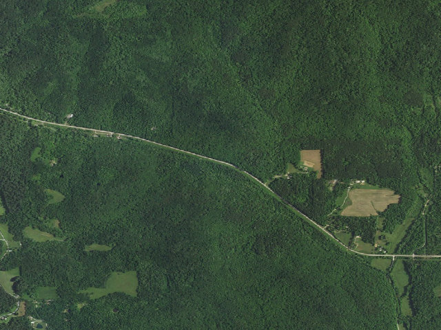 Aerial image of Mogan Ridge Roadside Dispersed Campsite 5 (Hoosier NF)