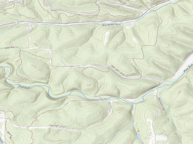 USGS topographic map of Mohican-Memorial State Forest - Park and Pack Campsite 6