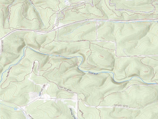 USGS topographic map of Mohican-Memorial State Forest - Park and Pack Campsite 3