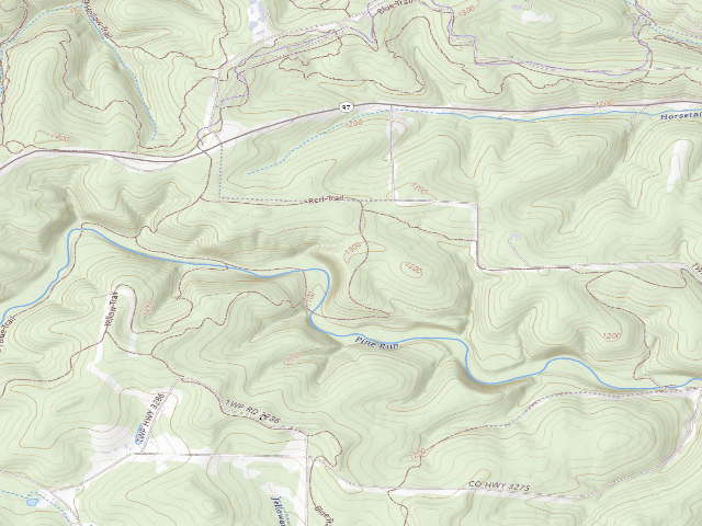 USGS topographic map of Mohican-Memorial State Forest - Park and Pack Campsite 4