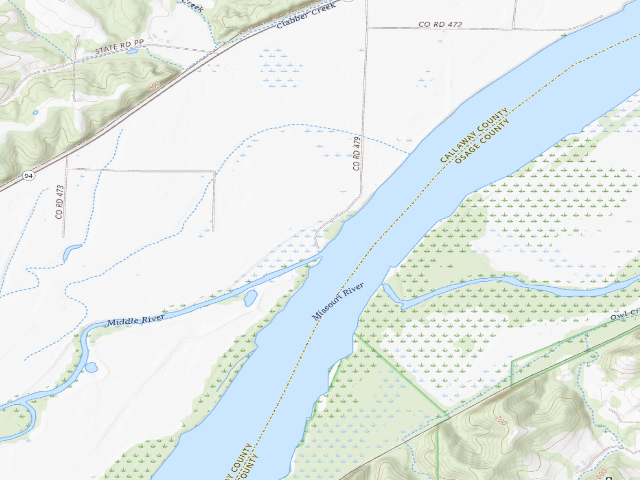 USGS topographic map of Mokane Access