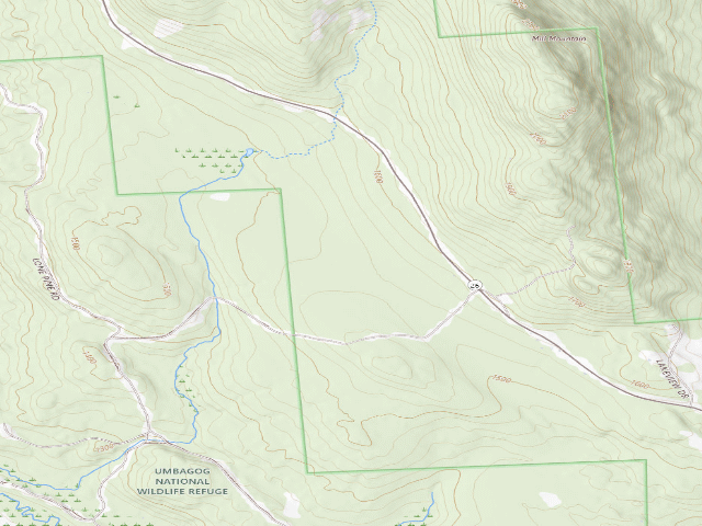 USGS topographic map of Mollidgewock State Park