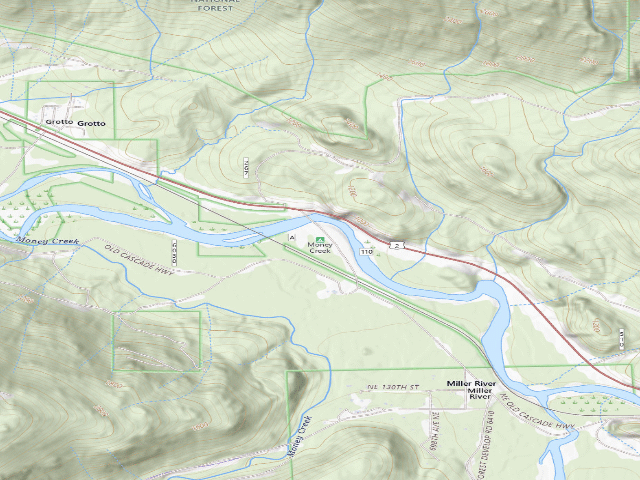 USGS topographic map of Money Creek