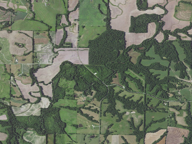 Aerial image of Moniteau Creek Conservation Area