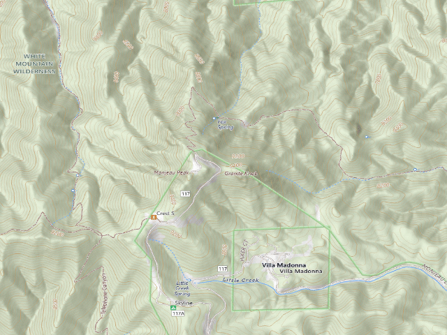 USGS topographic map of Monjeau Campground