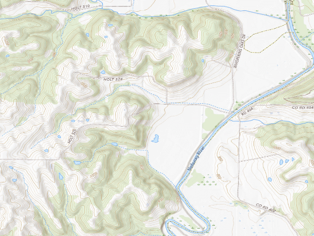 USGS topographic map of Monkey Mountain Conservation Area