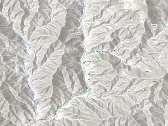 USGS topographic map of Monte Cristo