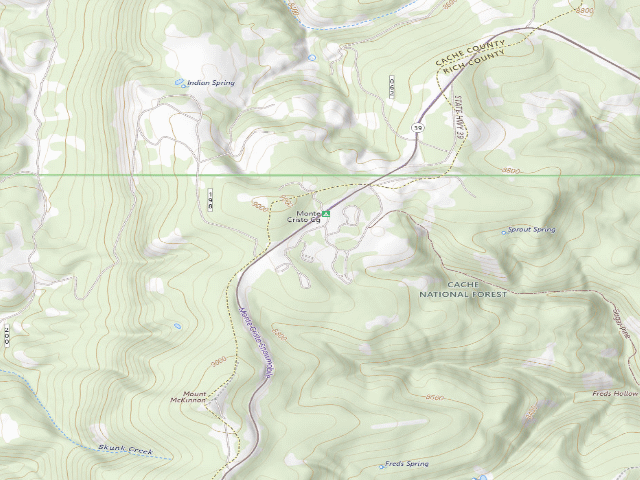 USGS topographic map of Monte Cristo Campground