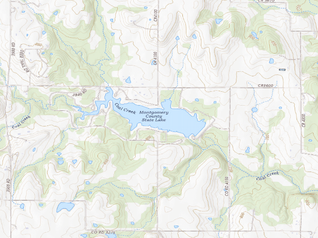 USGS topographic map of Montgomery State Fishing Lake