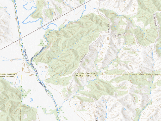 USGS topographic map of Montgomery Woods Conservation Area