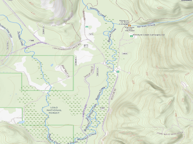 USGS topographic map of Monture 001