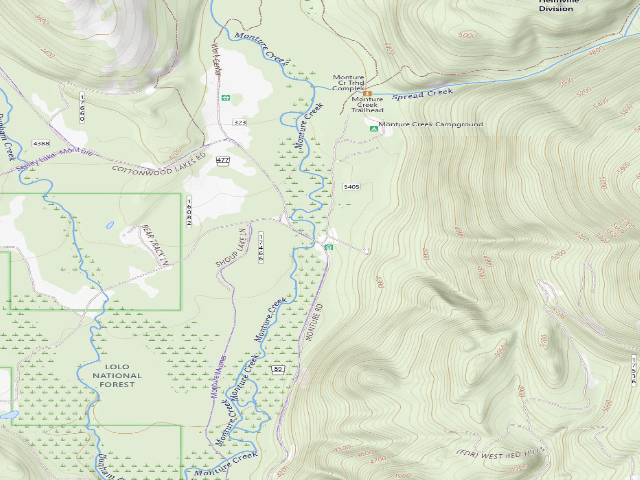 USGS topographic map of Monture 003